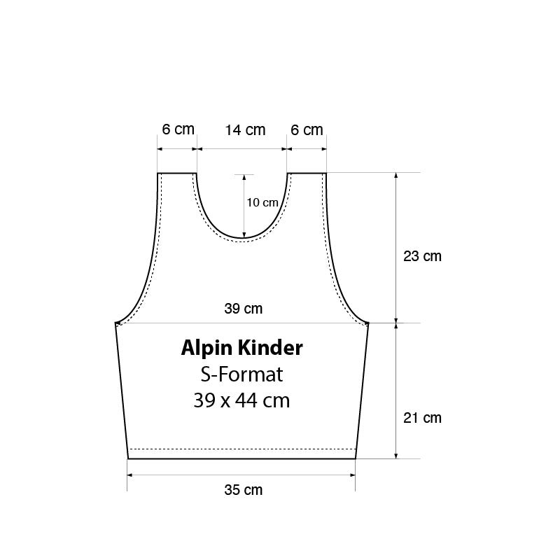 Alpin Kinder Bemaßung S