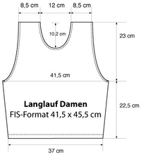 Langlauf Damen Bemaßung