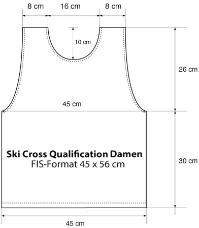 Ski Cross Qualification Damen Bemaßung